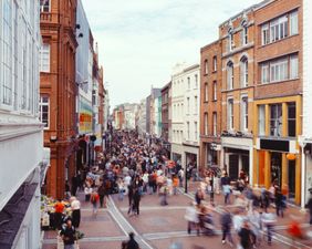 People were very surprised to see a half naked man ironing on Grafton St this morning