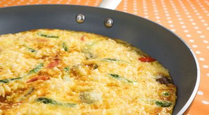 Food For Thought: A Quick Homemade Recipe For Roast Pepper And Ham Frittata