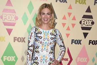 Her Look of the Day – January Jones Rocks A Playful Peter Pilotto Print
