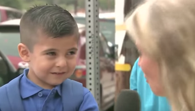WATCH: This Reporter Interviewing A Boy On His First Day Of School Really Puts Her Foot In It