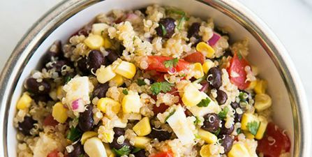 Food For Thought: A Quick Homemade Recipe For Mexican Quinoa Salad with Black Beans, Corn and Tomatoes