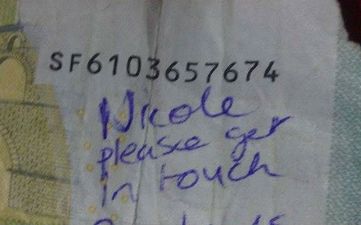 PIC: Do You Know The Nicole From This €5 Bank Note Being Sought Out In Limerick?