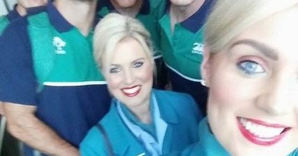 Two Aer Lingus Air Hostesses Had a Close Encounter With The Irish Rugby Team