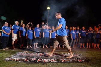 WATCH: Sixty People Walked Barefoot Over Burning Coals In Dublin Last Night For A Fantastic Cause