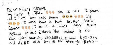 PIC: A 12-Year Old Feminist Just Wrote The Best Letter To Hillary Clinton