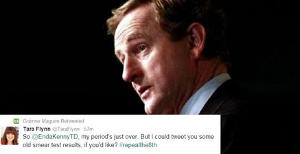 Irish Women Are Tweeting Enda Kenny About Their Period To Take A Stand On #RepealThe8th
