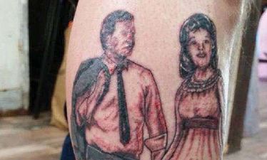 A Man Got This Tattoo Of His Parents On His Leg But It’s His Workplace That Are NOT Impressed