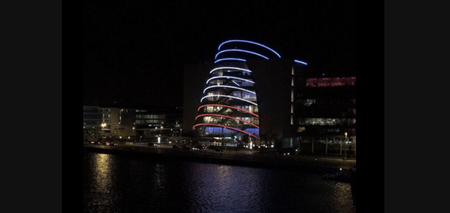 Dublin Lights Up In French Colours To Show Solidarity Following Paris Attacks