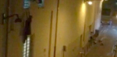 Extraordinary Footage Shows Pregnant Woman Being Pulled To Safety From Window Ledge