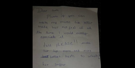 11-year-old Girls Pens Heart-breaking Letter Asking Santa to Cure Her Mothers Illness