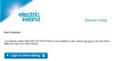 Electric Ireland Issues Warning To Customers About New Scam Email