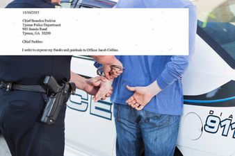 PIC: Drunk Driver Writes Powerful Thank You Letter To The Officer Who Arrested Him