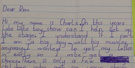 One Irish Boy Wrote A Brilliant Letter To Ryan Tubridy Ahead Of The Toy Show… And Now His Dream Is Coming True