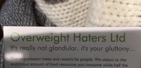 A Woman Was Handed A Business Card Fat-Shaming Her From ‘Overweight Haters Ltd’