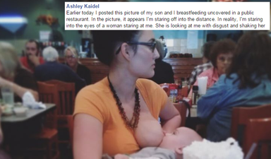 Woman Breastfeeding In Public Posts Viral Response To The Diner Who Tried To Shame Her