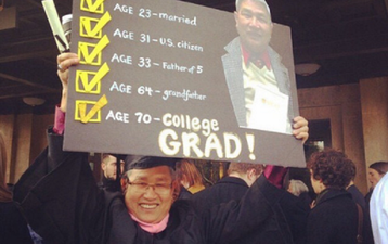 This 70-Year Old Grad-dad Has The Most Inspiring Message On His Graduation