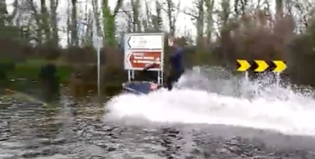 WATCH: Some Lads Are Jet-Skiing On Flooded Roads In Tipperary