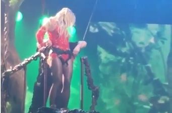 WATCH: Britney Spears Gets Stuck In a Tree During a Performance – Handles It Like A Pro