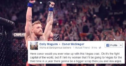 PIC: One Irish Man’s Request Asking Conor McGregor To Stay In Dublin For His Next Fight Is Going Viral