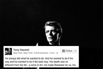 Bowie’s Producer Opens Up About The Last Year In Touching Facebook Post