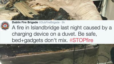 PICS – Fire Caused By A Phone Charger In Dublin Apartment Is Scary Stuff