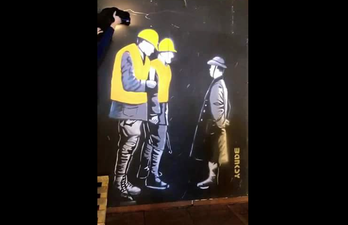 Street Art Credited as Banksy Has Popped Up On Moore Street