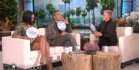 WATCH: Rihanna And George Clooney Play Never Have I Ever