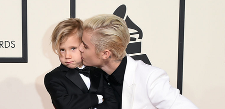 PIC: Justin Bieber’s Date To Last Night’s Grammys Stole The Show (It Was His Little Brother)