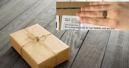 PIC: This Delivery Note Just Ruined A Woman’s Attempts At Surprising Her Mam For Mother’s Day