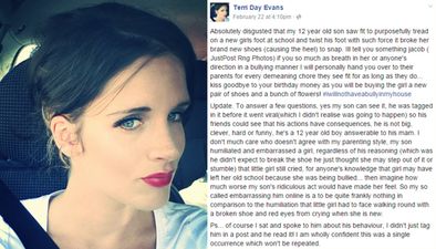 Mum Publicly Shames Her Son For Bullying With Viral Facebook Post