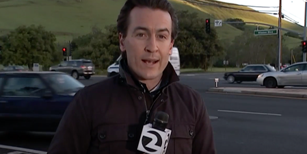 WATCH: Reporter Very Nearly Gets Run Over During Live News Broadcast