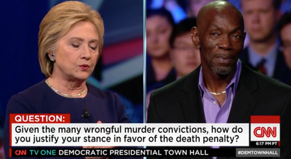 Hillary Clinton Confronted by a Man Who Spent 39 Years in Prison for a Crime He Didn’t Commit