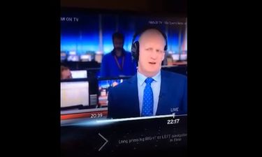 WATCH: Moment The Guy In The Back Of A Sky Sports Report Twigs He’s On Telly Is PRICELESS