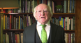 You Won’t Believe What Books Were Behind Michael D. Higgins During His St. Patrick’s Day Address