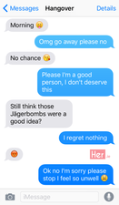 “Still Think Those Jägerbombs Were A Good Idea?” – Texts From Your Hangover