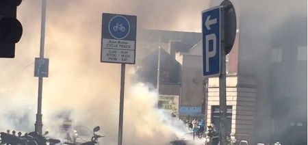 VIDEO: Emergency Services Rush To Scene As Car Bursts Into Flames On Parnell St.