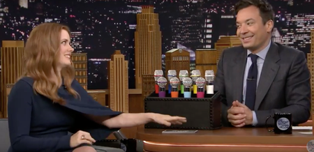 WATCH – Amy Adams And Jimmy Fallon Sing Pop Songs With Voice Distorting Microphones