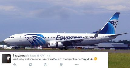PIC: EgyptAir Passenger Poses For Selfie With Hijacker Wearing Suicide Belt Mid-Hijack