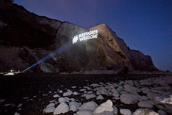 PICS – This Response To An Anti-Immigration Protest In The UK Is So Moving