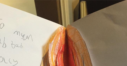 PIC: Young Boy Makes A Pop-Up Card For His Mum But It Looks Like Something Else