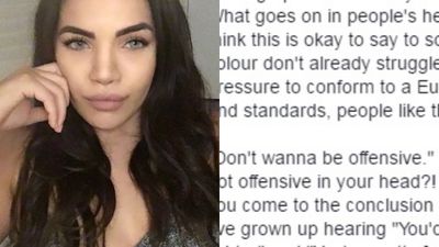 Woman shuts down Tinder date who recommends she “bleach her skin” to make it lighter