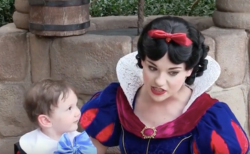 This two-year-old boy being best pals with real life Snow White is TOO CUTE