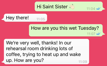 Exclusive WhatsApp interview with Saint Sister