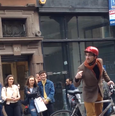 Homophobic preacher gets SERVED by a passing cyclist