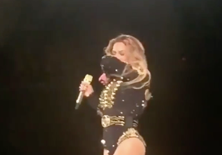Beyoncé’s earring got ripped out during her concert but it didn’t stop her from performing