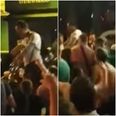WATCH: Irish fans help a French man cycle through the crowds
