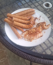 An American has discovered a genius way to keep flies off your food at a BBQ