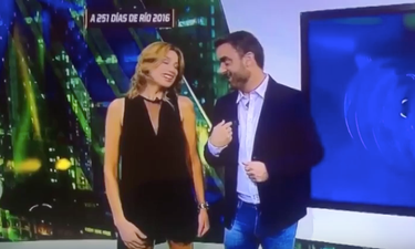 VIDEO: TV presenter suffers embarrassing wardrobe malfunction on TV