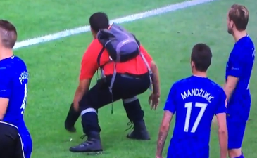 Chaos in France as flare thrown by Croatia fans explodes in steward’s hand