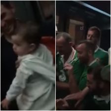 WATCH: Irish fans serenade a French baby on a train